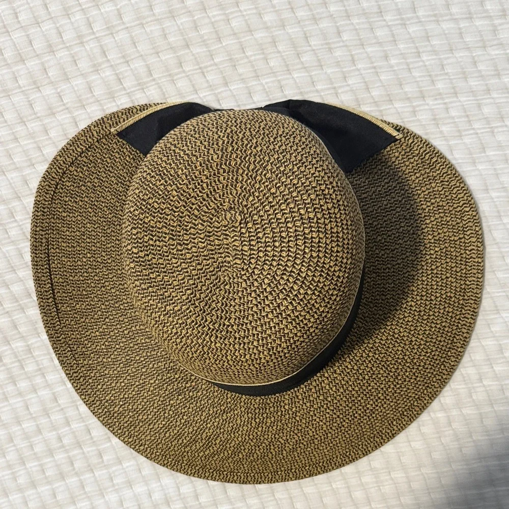 Elegant Brown and Black Women's Sun Hat - Picture 3 of 4